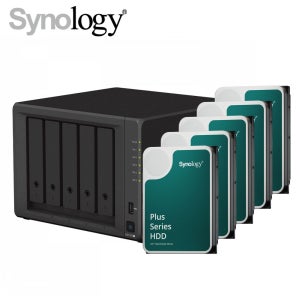 초기설정 무료지원 시놀로지 DS1522+ / HDD 80TB (HAT3300-16TB x 5) 시놀로지 정품하드 포함 공식판매점