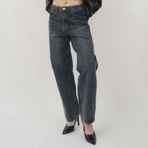 우먼즈룩 그라데이션 워싱 와이드핏 사계절 청바지 빅사이즈 키작진(4COLOR, 2단 기장, W)