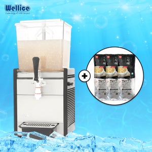 웰아이스 정품 식혜기계 식혜디스펜서 뷔폐 회전식 저어주는 냉쥬스 기계