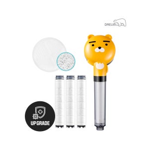 대림바스 디클린 카카오 샤워기(라이언)+항균 플러스 리필필터(3개입)+세라믹볼 SET