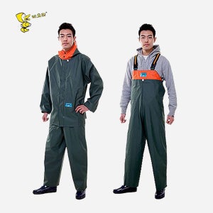 SM-5001-1 비오리 상하의세트 어부 안전우의 그린카키 해상용 고급우비