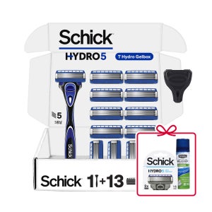 쉬크 하이드로 5중날 오리지널 핸들1개+날13개+커버1개 기획팩+추가증정 베이직날 2입+라임폼 60g