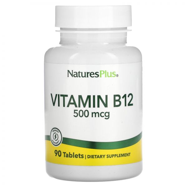 <b>네이처스플러스</b> 비타민 B-12 500 mcg 90 태블릿