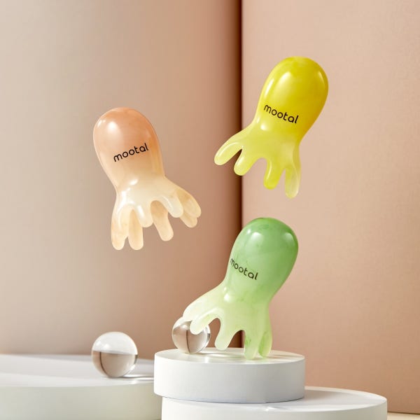 무탈 문어 두피 괄사 마사지기 승모근 머리 빗 지압 마사지