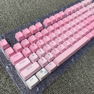 핑크 PBT 키캡 그라데이션 키캡 4컬러 104키 OEM