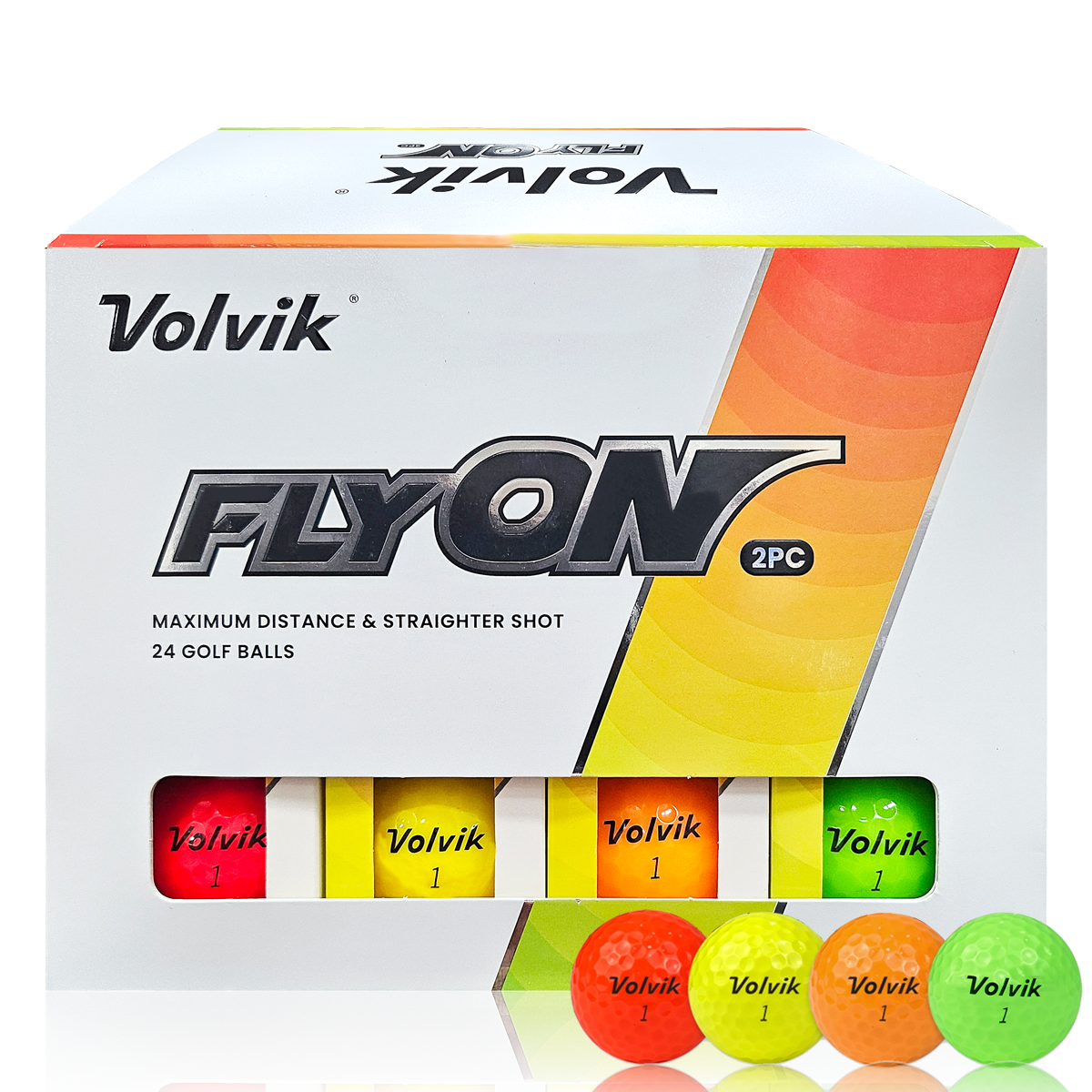볼빅 골프공 플라이온 2피스 컬러볼 4색상 각3구 비거리 고반발 스크린 퍼팅라인 골프볼
