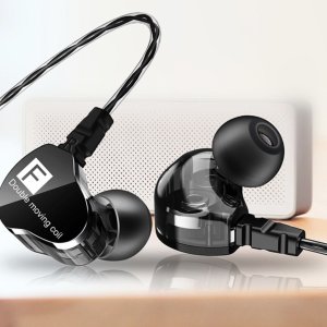 FONGE 쿼드 코어 듀얼 다이나믹 F4 중저음 HIFI 이어폰