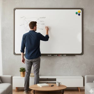 일반화이트보드(알루미늄) 1200-1500 대형사이즈 벽걸이 1800 2400 자석 부착