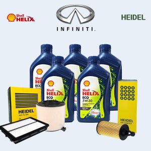 인피니티 Q50 2.2D (엔진오일세트7L+오일필터+에어필터) 쉘힐릭스 하이델