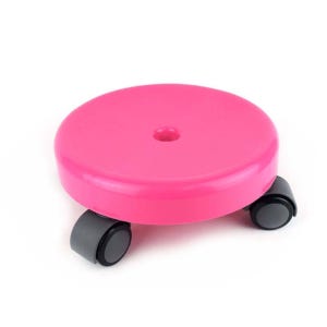 곰빵몰 GOM 물빠짐홀 청소 바퀴 의자 체어 PINK