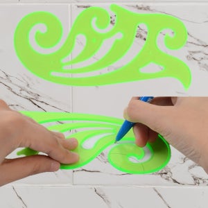 삭개오 독특한 무늬 파도 WAVE 구름 클라우드 모양자 형상자 룰러 자