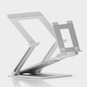 프레임바이 DW STAND PRO 실버 듀얼 노트북 태블릿 거치대