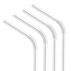 7mm 25cm 주름빨대 개별포장 투명 1박스 20봉 10000개