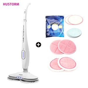 [휴스톰] 듀얼스핀 무선 물걸레청소기+물걸레패드 4종 구성 / HS-10900