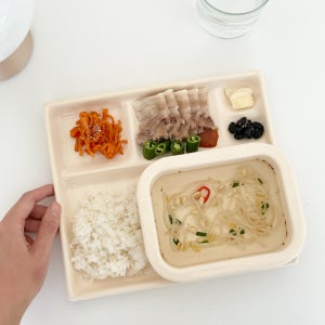 법랑 식판 5칸 국산 가정용 다이어트 25cm 사각 어린이 도자기 깨지지않는식판