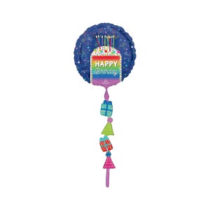 [아나그램] Anagram 레인보우 생일케익 에어워커 테일 은박풍선 172cm