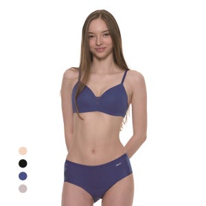 스킨온 여성 데일리 팬티 5PACK SET 스킨/블랙/블루/그레이 심리스 햄라인 팬티