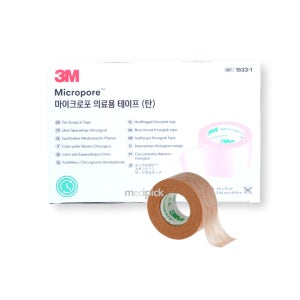 3M 1533-1 마이크로포 테이프(탄) 2.54cm 12개
