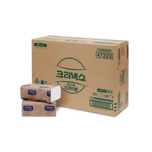 유한킴벌리 47223 크리넥스 드라이셀 스탠다드 핸드타올 F250S, 5000매