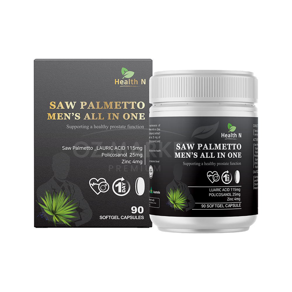 호주 헬스엔 <b>Saw Palmetto</b> 옥타코사놀 맨즈 올인원 쏘팔메토 90캡슐 3개월분