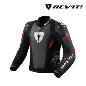 레빗 컨트롤 레더 자켓 - 블랙/네온레드 오토바이 바이크 자켓 CONTROL