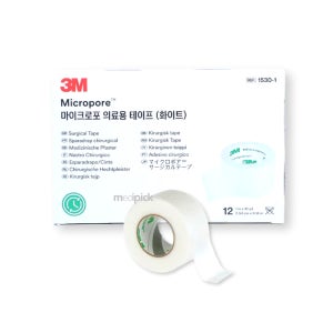 3M 1530-1 마이크로포 테이프(화이트) 2.54cm 12개