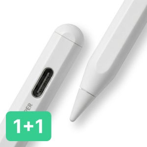 [1+1] 코스퍼 애플펜슬 1세대 2세대 호환 CS766 유선+무선충전 스마트펜 아이패드 스타일러스 터치 펜슬