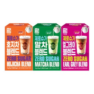 녹차원 제로슈가 블렌드 7스틱 3종 (말차+호지차+얼그레이)