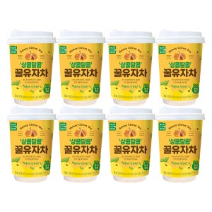 녹차원 꿀유자차 원컵 30g 총 8컵 (1줄/4컵+1줄/4컵)