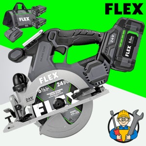 플렉스 충전 원형톱 24V FX2131A-2CA 배터리2개 [국내정식출시]