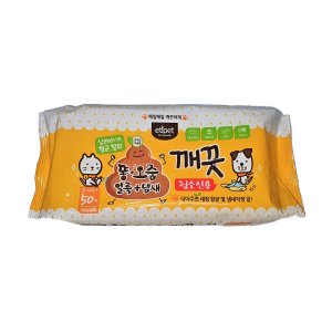 에티펫 똥오줌얼룩냄새깨끗 청소티슈 50매 애견위생용품 물티슈
