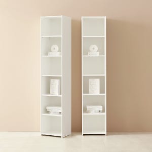 E0자재 서재 책장 407x360x2000(BC8916), 6단, 오픈형