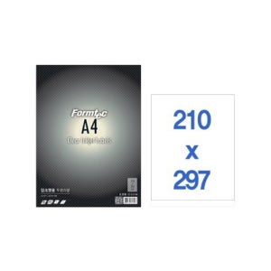 폼텍 전산라벨 IC-3130-5매 A4 투명 210x297mm 잉크젯전용 팩