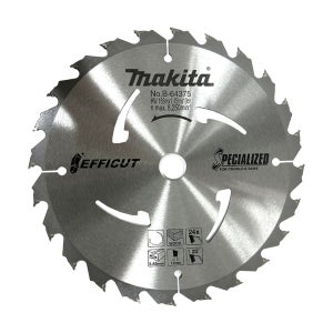 마끼다 목공 원형톱날 에피컷 185mm 팁쏘 목재 24날 원형 톱날 B-64375
