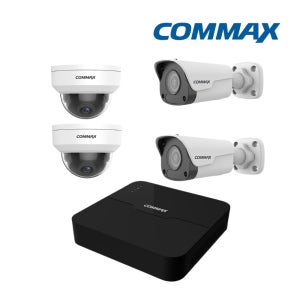 코맥스 고화질 디지털 IP CCTV 자가설치 세트 4채널 4대 실내 실외