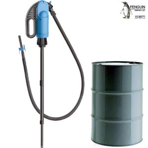 국산 수동 드럼펌프 (블루) 2105 드럼용 자바라펌프/흡입파이프길이조절 350-985mm