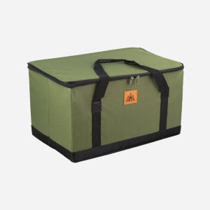 KOOLMAN 쿨맨 캠핑 가방 접이식 하드케이스 수납 트렁크정리 L, 올리브그린