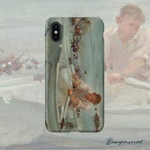 명화 케이스 1917 Henry Scott Tuke- The rowing boat A cloudy seascape 헨리 스콧 튜크 - 조정 보트 흐린 바다 풍경 아이폰XS하드