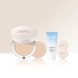 에이지투웨니스 실키 픽싱 팩트 14g 본품+리필+선크림 50ml 2종 세트 (SPF50+ PA++++)