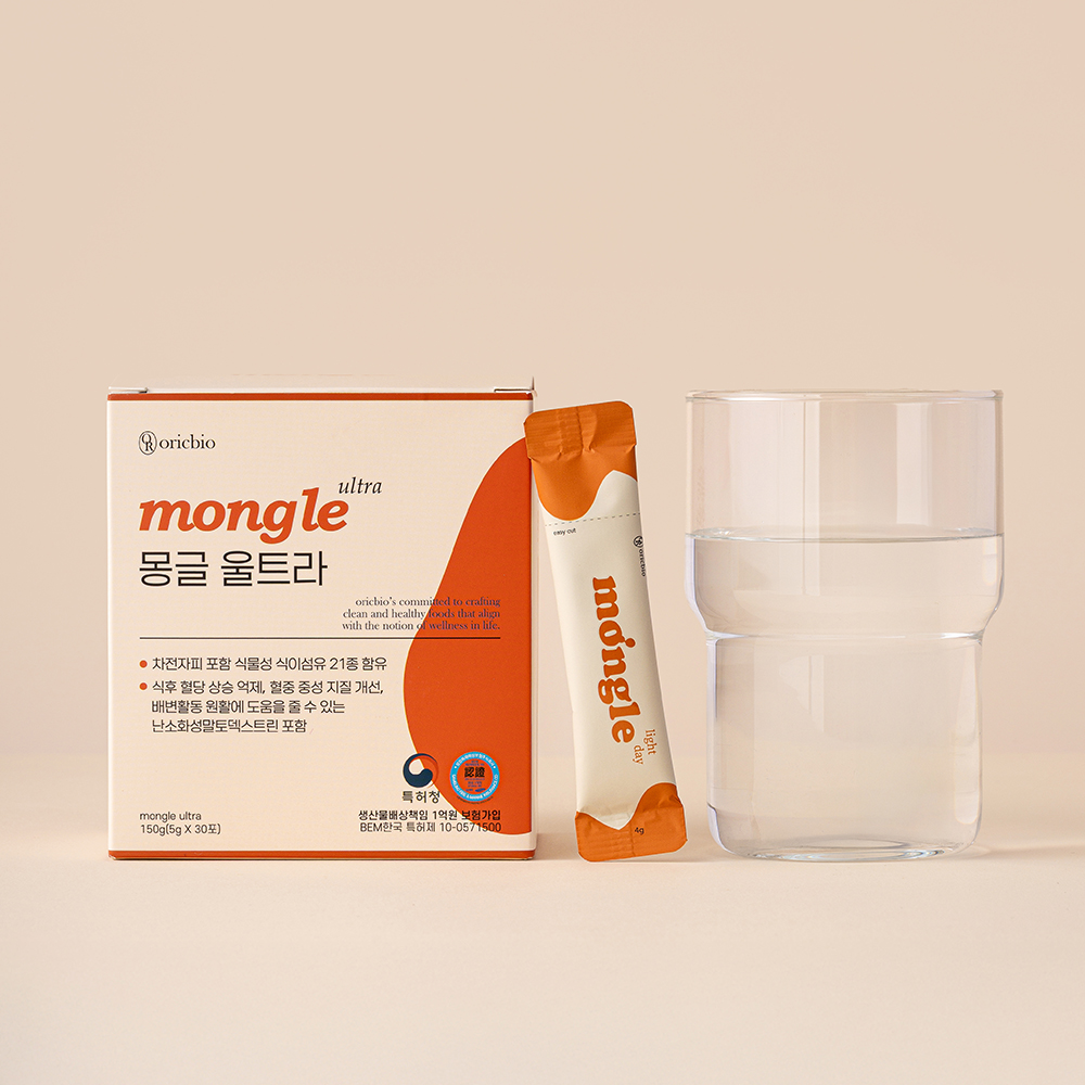 오릭바이오 몽글울트라 <b>난소화성말토덱스트린</b> 차전자피 식이섬유 차전자피환