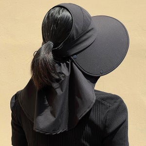 뒷목 햇빛가리개 썬캡 빅사이즈 모자 사파리 넓은챙 골프 등산 작업모 자외선차단 큰 밴딩