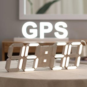 [국산 플라이토 위성 GPS 멜로우] 유선 38cm LED 삼성전구 디지털 탁상 벽시계