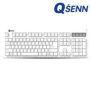 QSENN SEM-DT35 NEW USB 윤활 게이밍 유선 키보드 화이트