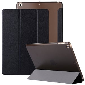 반투명 매트 하드 컬러드 가죽 거치대 태블릿 케이스 stc030 블랙, 아이패드 에어 6-7세대 32.8cm(13인치)
