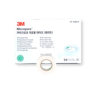3M 1530-0 마이크로포 (화이트) 1.27cm 24개
