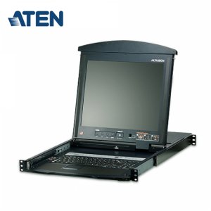 ATEN KL1516AN 19인치 Cat5 LCD KVM 스위치 듀얼레일 LCD콘솔