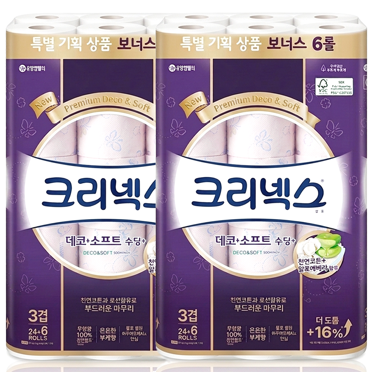 크리넥스 크리넥스 데코앤소프트 3겹