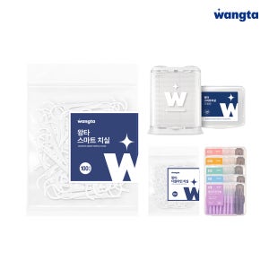 왕타 스마트 치실 500개입 리필용 치간칫솔 대용량 일회용 어금니