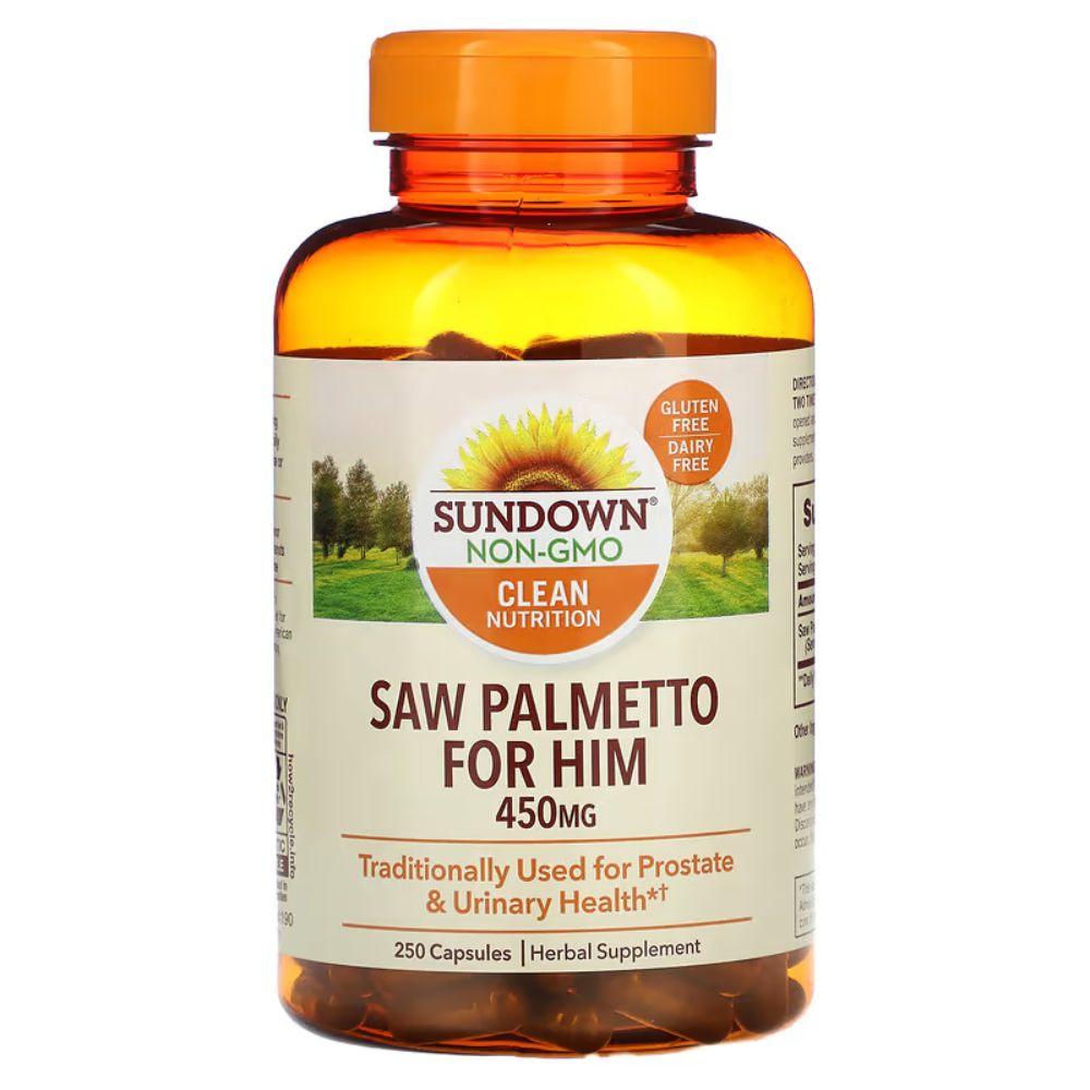Sundown Naturals <b>쏘팔메토 포힘 450mg</b> 캡슐 250정 소팔메토