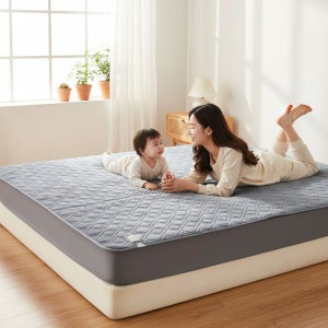 3H 한일온열기 전자파없는 탄소매트 그래핀 전기매트 카본매트 전기장판 온열 2인용 150x195 그레이